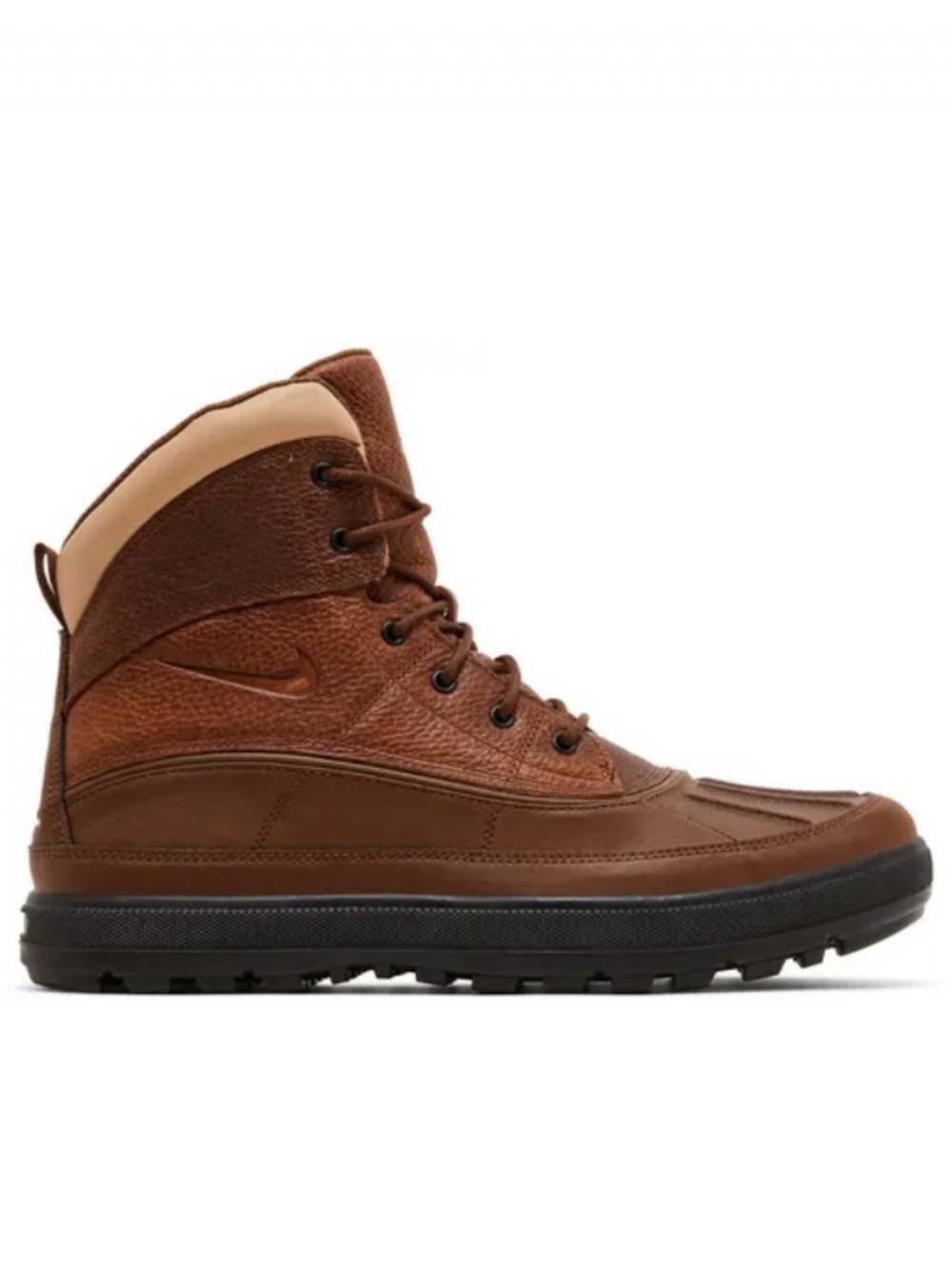 Nike Men’s Brown Leather High-Top Duck Boot with Black Sole